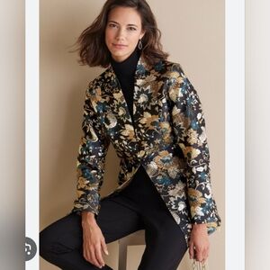 NWT Viola Jacquard Jacket, Multi Floral